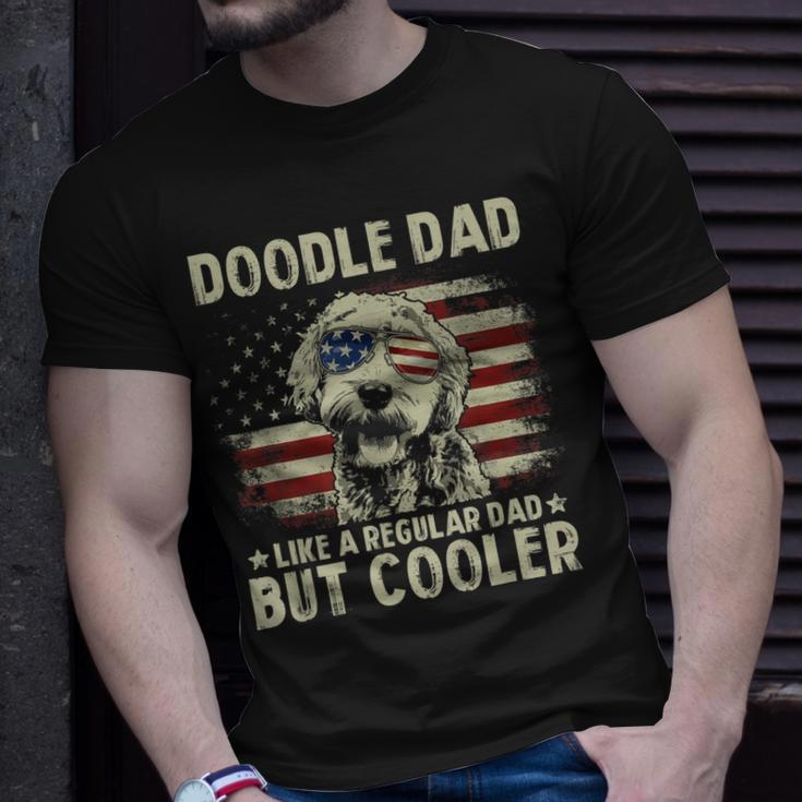 Mens Vintage Usa Flag Goldendoodle Doodle Dad Fathers Day Men T-Shirt Gifts for Him