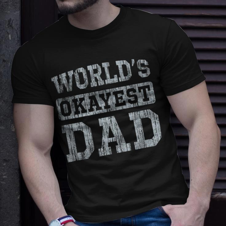 Vintage Worlds Okayest Dad T-Shirt Gifts for Him