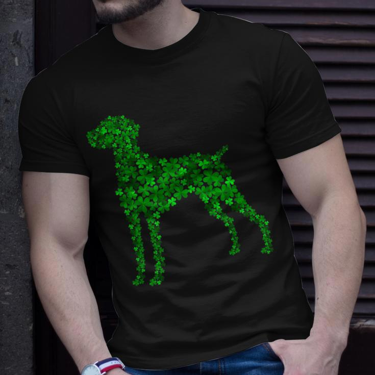 Vizsla Dog Shamrock Leaf St Patrick Day T-Shirt Gifts for Him