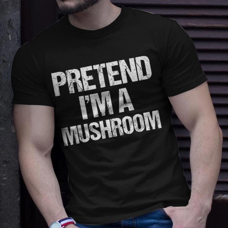 Vorgeben Ich Bin Ein Pilz Lustig Faul Halloween-Kostüm T-Shirt Geschenke für Ihn