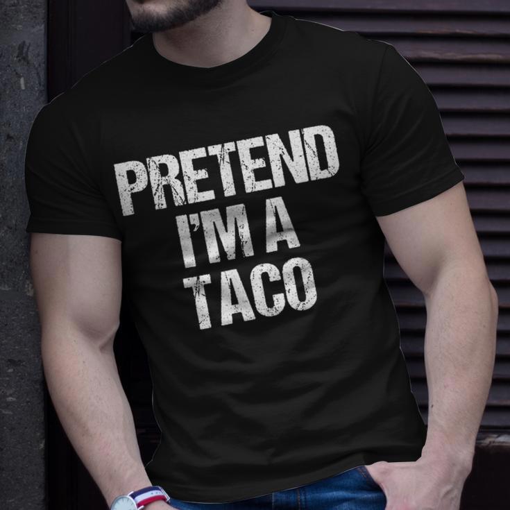 Vorgeben Ich Bin Ein Taco Lustig Faul Halloween-Kostüm T-Shirt Geschenke für Ihn