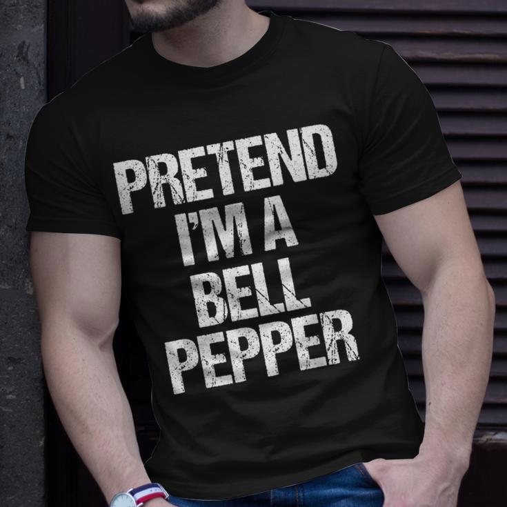 Vorgeben Ich Bin Eine Paprika Lustig Faul Halloween-Kostüm T-Shirt Geschenke für Ihn