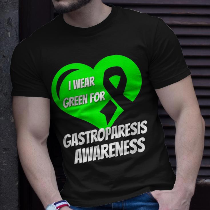 I Wear Green For Gastroparesis Awareness Mom Dad T-shirt Gifts for Him
