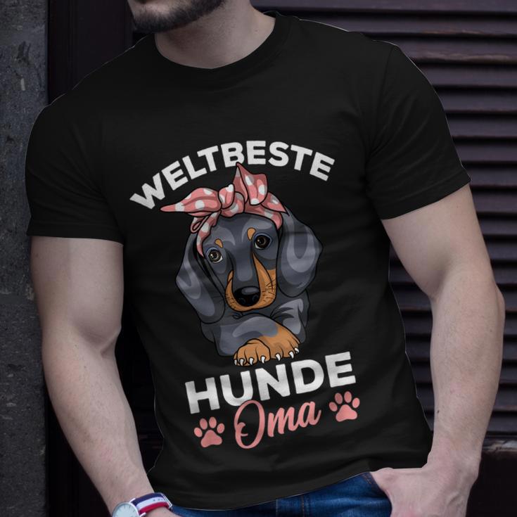 Weltbeste Hunde Oma Dackel Liebhaber Frauchen T-Shirt Geschenke für Ihn