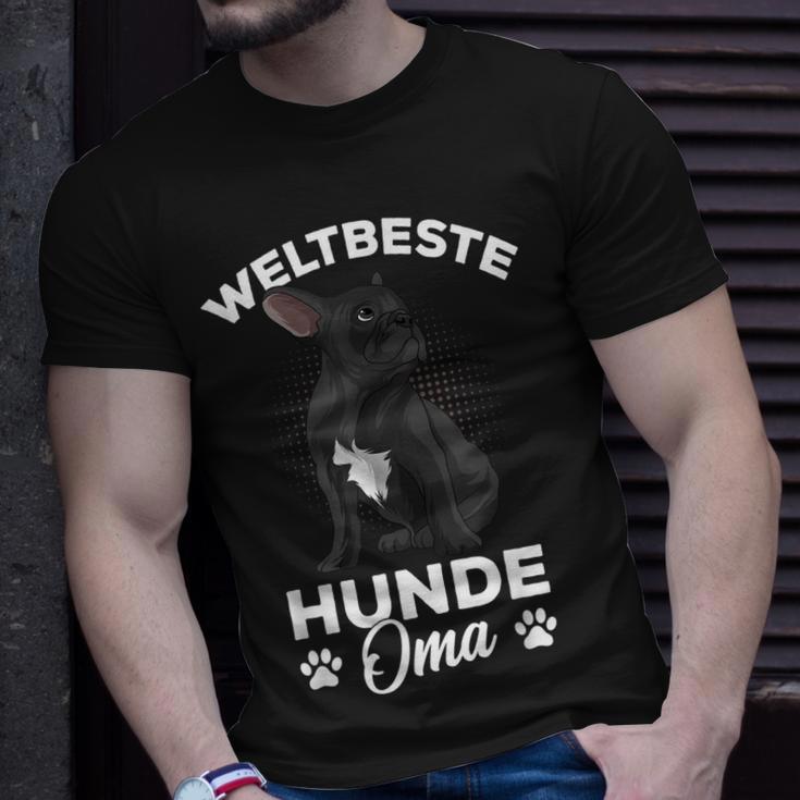 Weltbeste Hunde Oma Französische Bulldogge Frenchie Frauchen T-Shirt Geschenke für Ihn