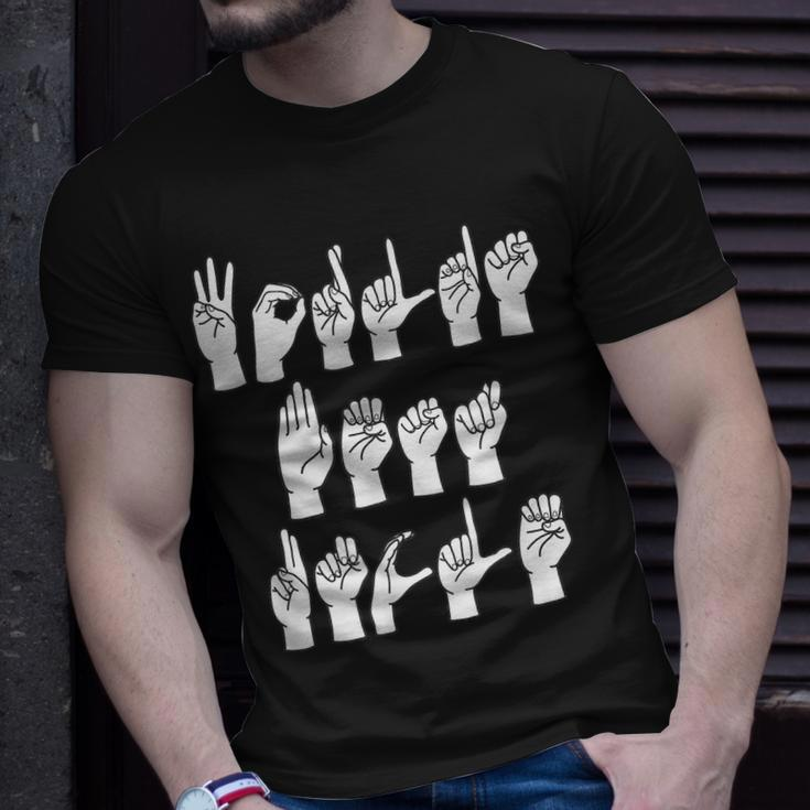 Weltbester Onkel ASL Zeichensprache T-Shirt für Männer, Finger Magie Geschenke für Ihn