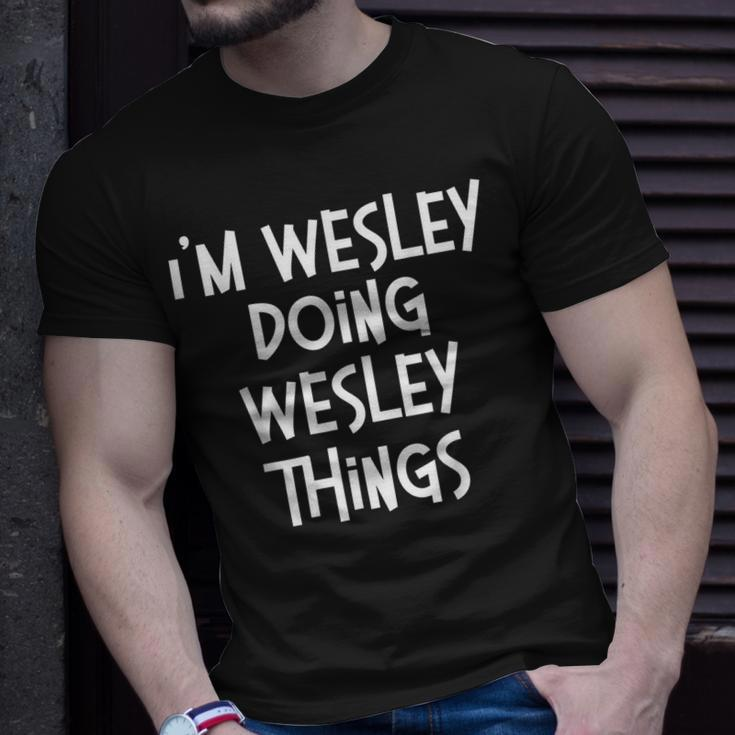 Wesley Doing Wesley Things Personalized Birthday T-Shirt Gifts for Him