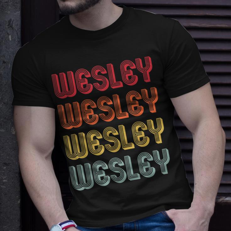 Wesley Name Personalized Retro Vintage Birthday T-Shirt Gifts for Him