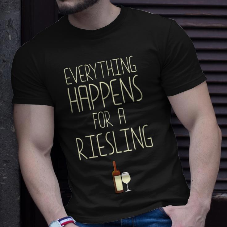 Wine Lover Funny Riesling Pun Saying Womens Drinking Gift Unisex T-Shirt Gifts for Him