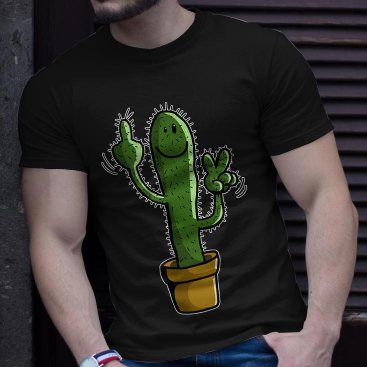 Witziges Stinkefinger Kaktus I Humor T-Shirt Geschenke für Ihn