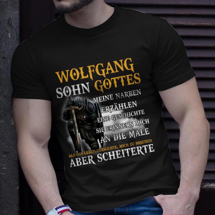 Wolfgang Sohn Gottes Herren T-Shirt, Krieger Grafik und Motivationszitat Geschenke für Ihn