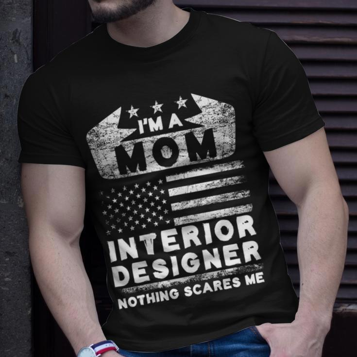 Womens Mom Interior Designer Usa Flag Mother Decorator ArchitectUnisex T-Shirt Gifts for Him