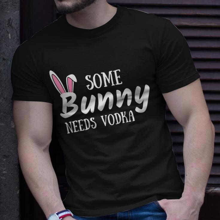 Womens Some Bunny Needs Vodka Funny Alcohol Easter Women Mom Mother Unisex T-Shirt Gifts for Him