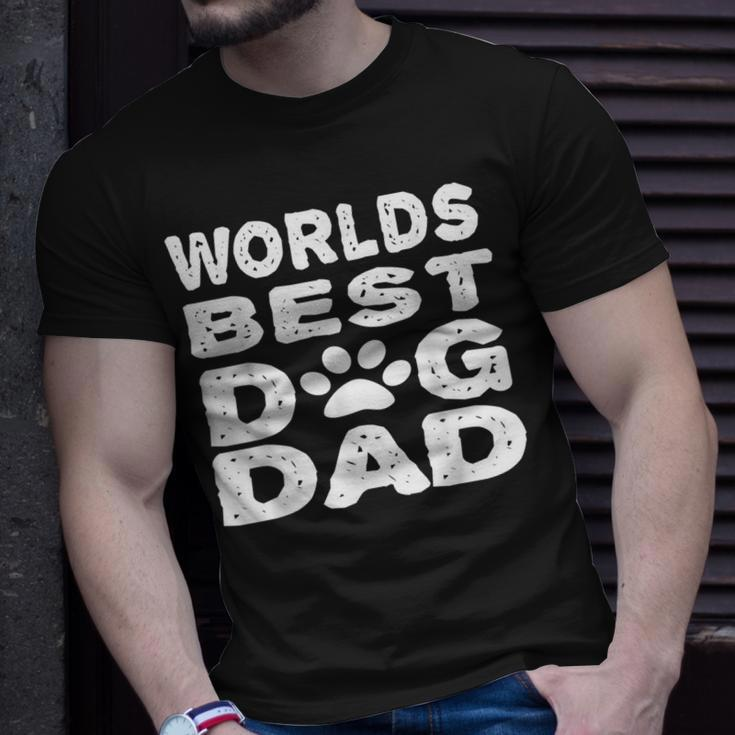 Worlds Best Dog Dad Funny Pet Puppy Unisex T-Shirt Gifts for Him