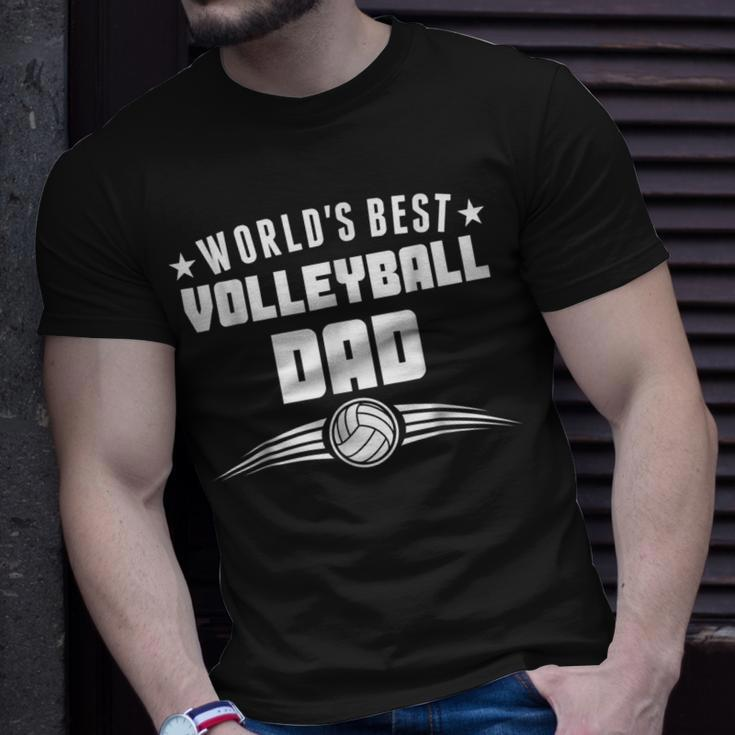 Worlds Best Volleyball Dad Sports Parent Gift For Mens Unisex T-Shirt Gifts for Him
