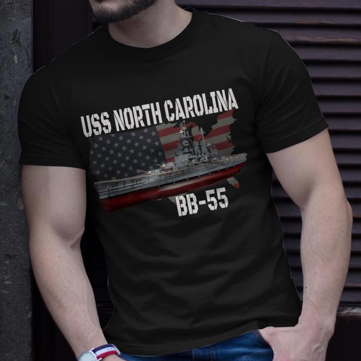 Ww2 American Battleship Uss North Carolina Bb-55 Warships T-Shirt Gifts for Him