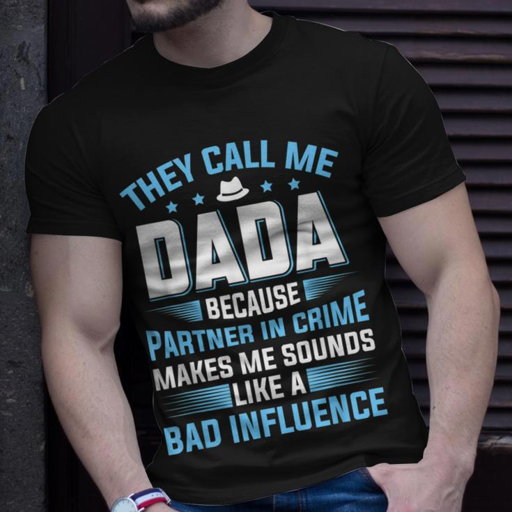 Mens They Call Me Dada Because Partner In Crime Fathers Day T-Shirt Gifts for Him