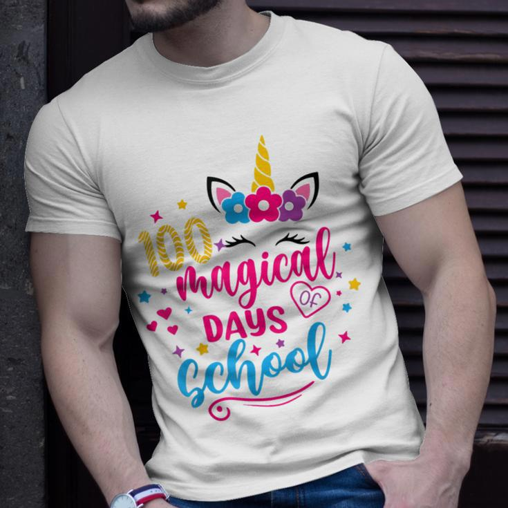 100 Magical Days 100Th Day Of School Girl Unicorn Costume T-shirt Gifts for Him