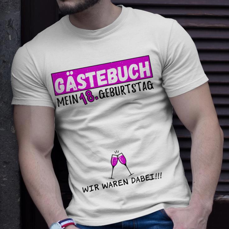 18 Geburtstag Gästebuch 18 Jahre Geburtstagsgeschenk Gast T-Shirt Geschenke für Ihn