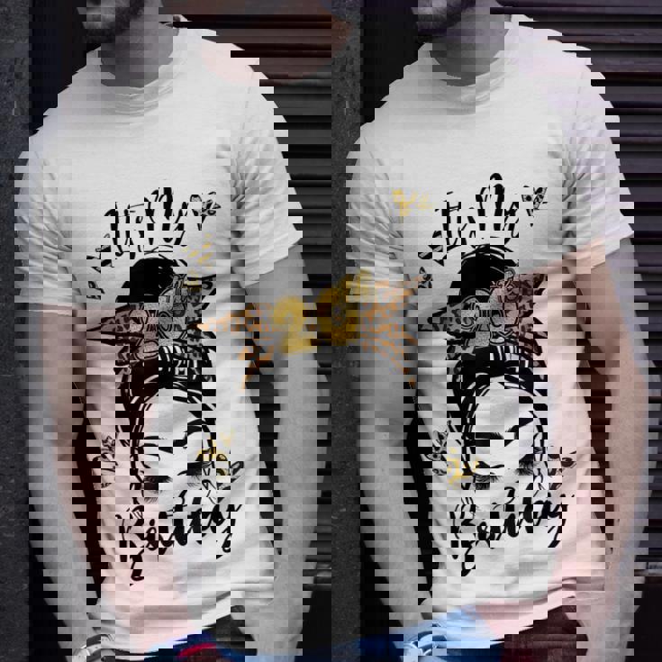 20Th Birthday Decorations Girl Messy Bun 20 Years Old Bday Unisex T-Shirt Gifts for Him