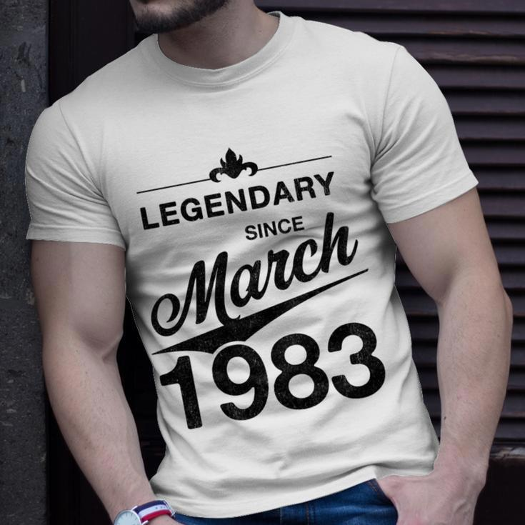 40 Geburtstag 40 Jahre Alt Legendär Seit März 1983 V2 T-Shirt Geschenke für Ihn