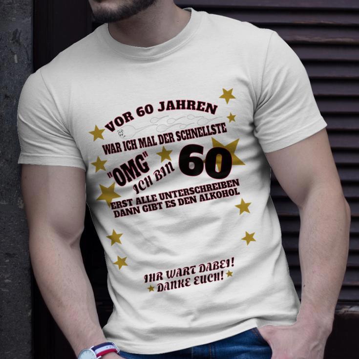 60 Geburtstag Herren Und 60 Geburtstag Mann Gästebuch T-Shirt Geschenke für Ihn