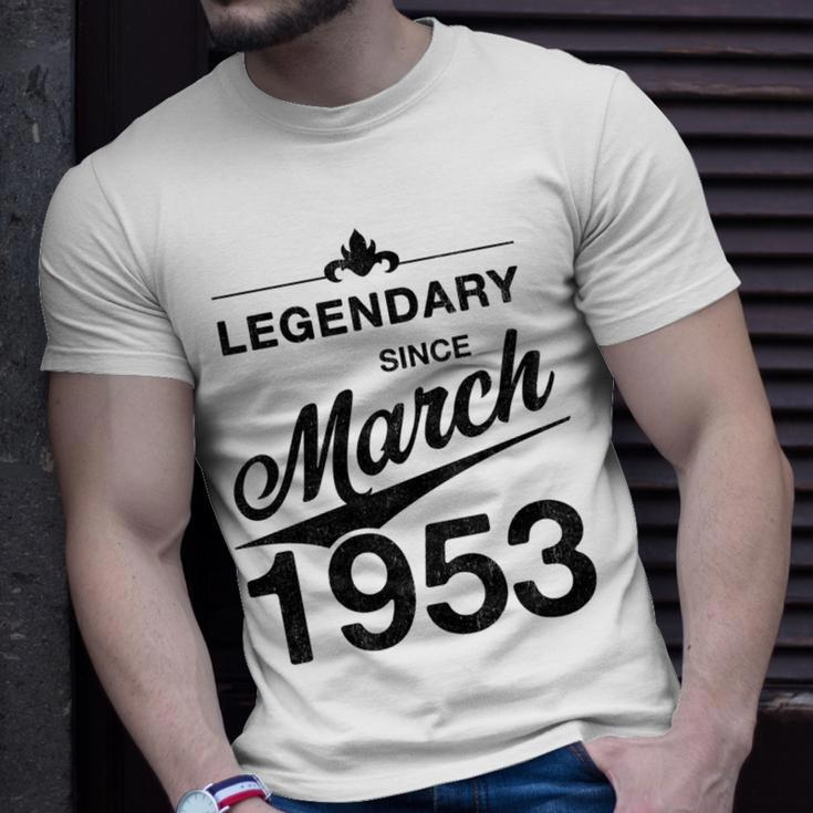 70 Geburtstag 70 Jahre Alt Legendär Seit März 1953 V2 T-Shirt Geschenke für Ihn