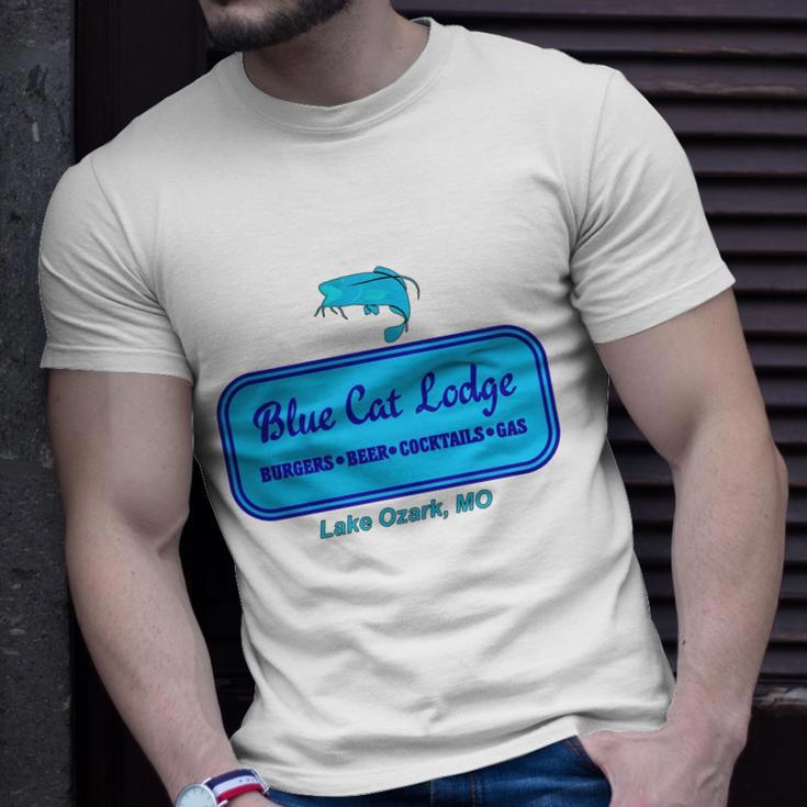 Ozark Blue Cat Lodge Lake of the Ozarks” graphic tee, pullover