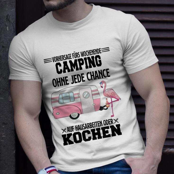 Camping Vorhersage Fürs Wochenende T-Shirt Geschenke für Ihn