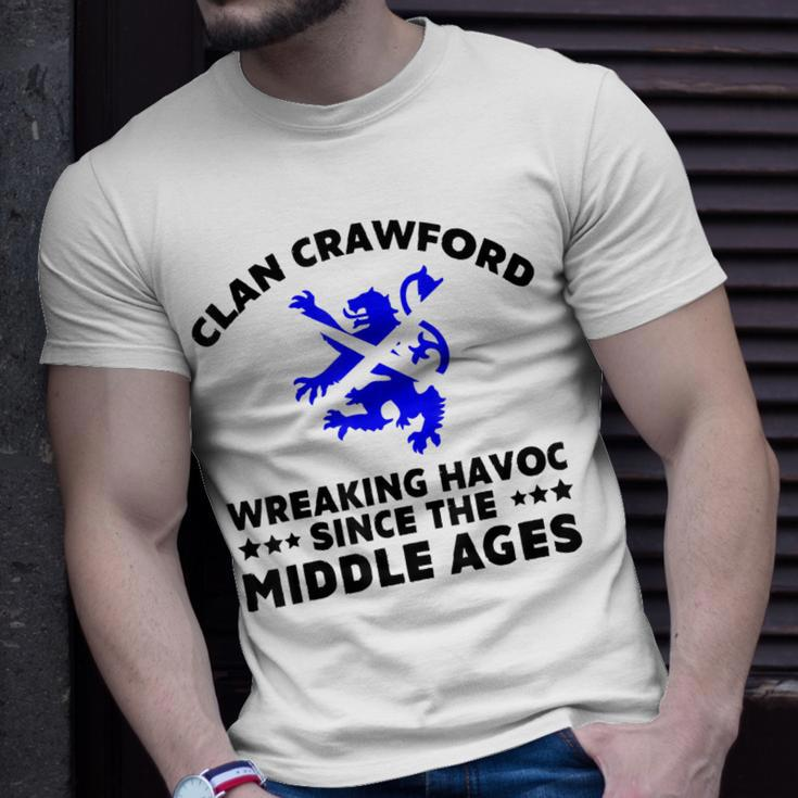 Crawford Scottish Kilt Family Clan Scotland Name T-shirt Gifts for Him