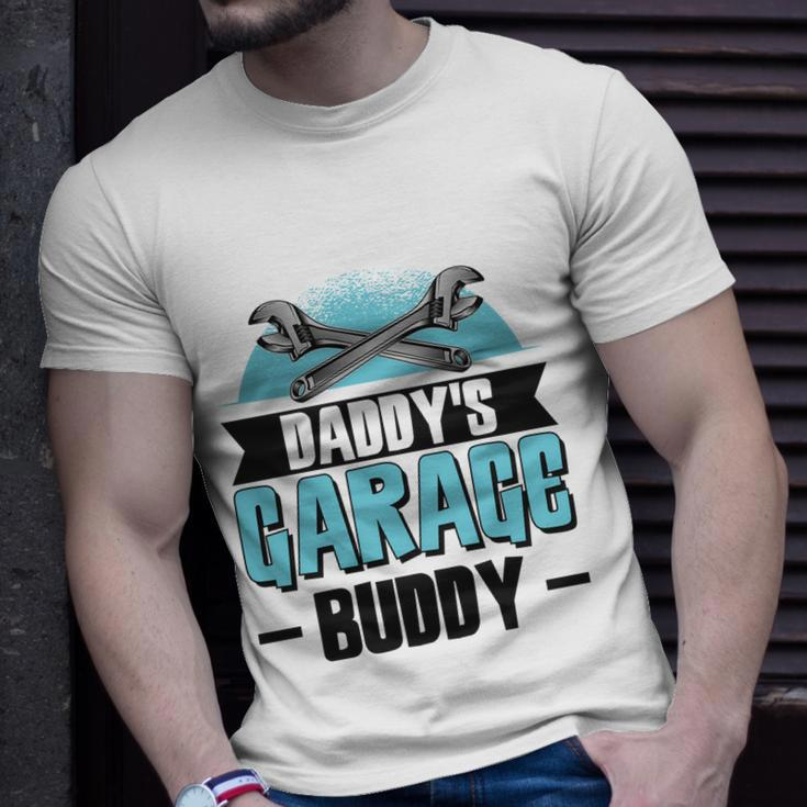 Daddys Garage Buddy Dad Mechanic Car Technician Meaningful Gift Unisex T-Shirt Gifts for Him
