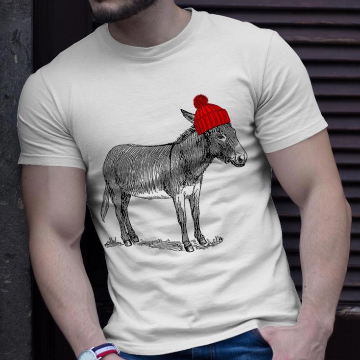 Esel Burro Mule Tragen Einer Beanie Weihnachtsstrumpf Hat T-Shirt Geschenke für Ihn