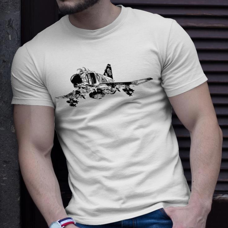 F4 Phantom Military Fighter Jet Unisex T-Shirt Gifts for Him