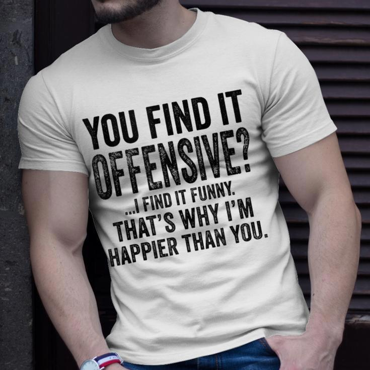 You Find It Offensive I Find It Humorous Vintage T-Shirt Gifts for Him