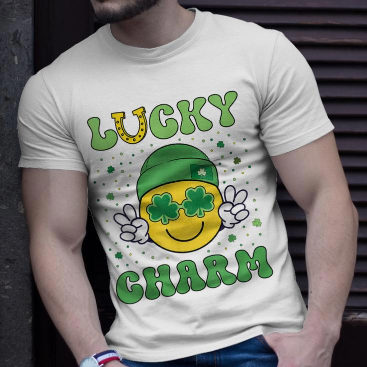 Funny St Patricks Day Lucky Charm Smile Face Kids Boys Girls Unisex T-Shirt Gifts for Him