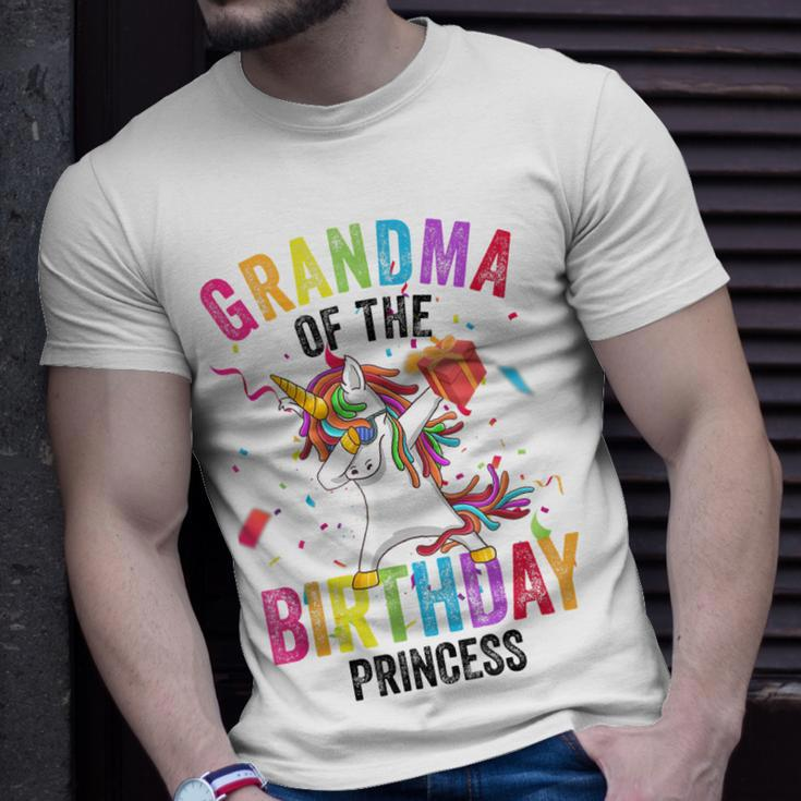 Grandma Of The Birthday Princess Gift Dabbing Unicorn Girl Unisex T-Shirt Gifts for Him