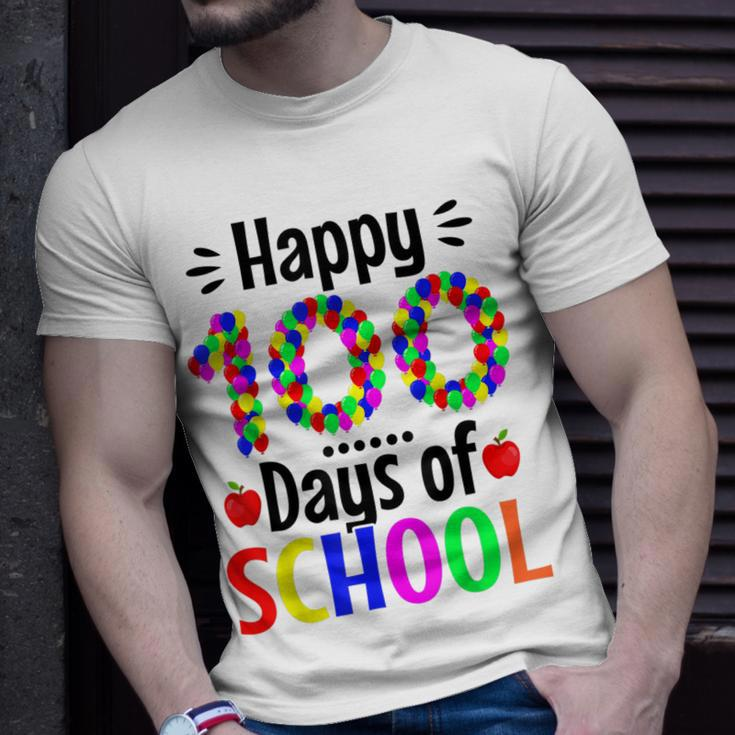Happy 100 Days Of School Balloons Teachers Students Kids T-shirt Gifts for Him