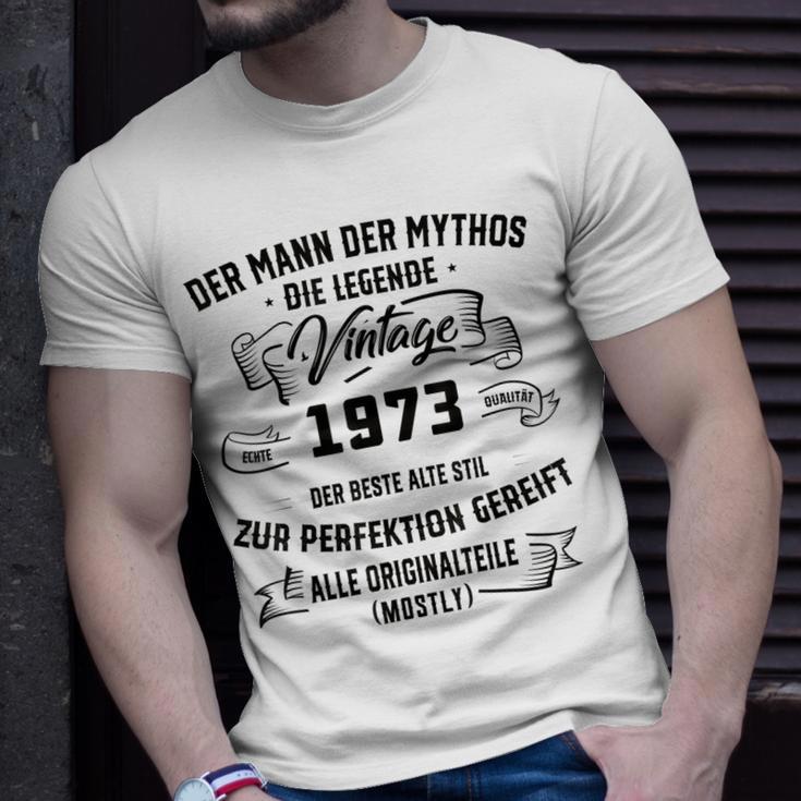 Herren Vintage Der Mann Mythos Die Legende 1973 50 Geburtstag T-Shirt Geschenke für Ihn