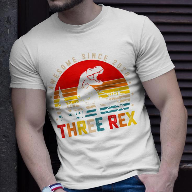 Kids Three Rex 3Rd Birthday Boy Third Dinosaur 3 Year Old T-Shirt Gifts for Him