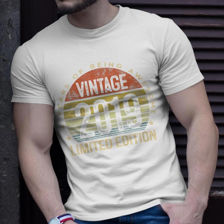 Kids Vintage 2019 Limited Edition 4 Year Old Gifts 4Th Birthday Unisex T-Shirt Gifts for Him