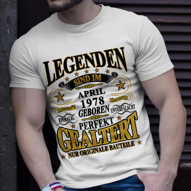 Legenden Sind Im April 1978 Geboren 45 Geburtstag Lustig V2 T-Shirt Geschenke für Ihn