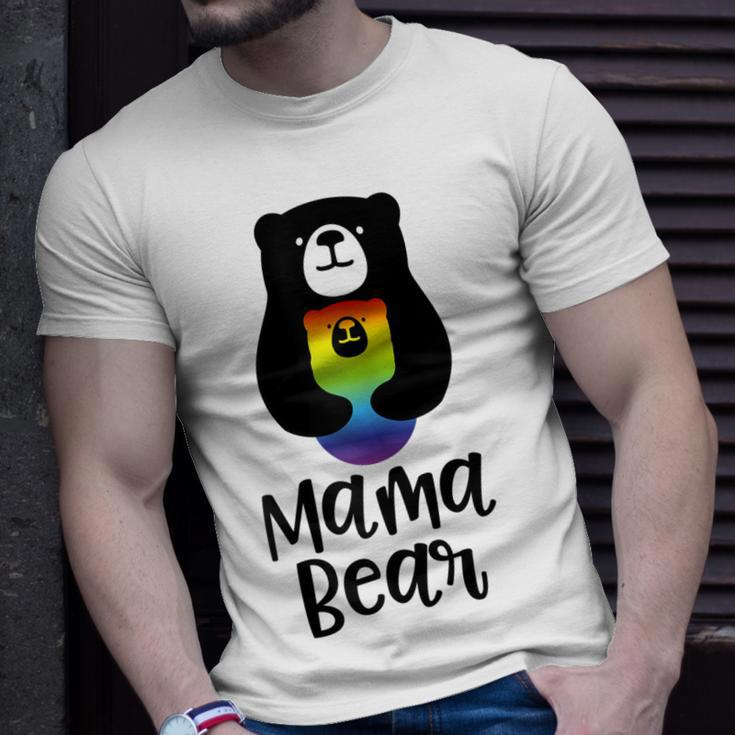 Lgbt Mom Mama Bear Mothers Gift Rainbow Gift For Womens Unisex T-Shirt Gifts for Him