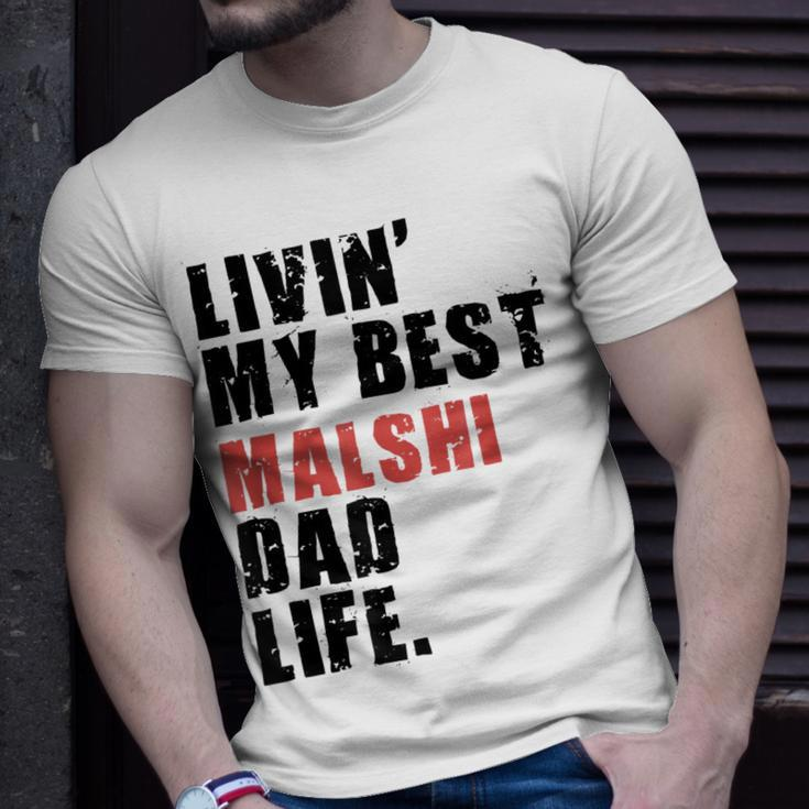 Livin My Best Malshi Dad Life Adc071e Unisex T-Shirt Gifts for Him