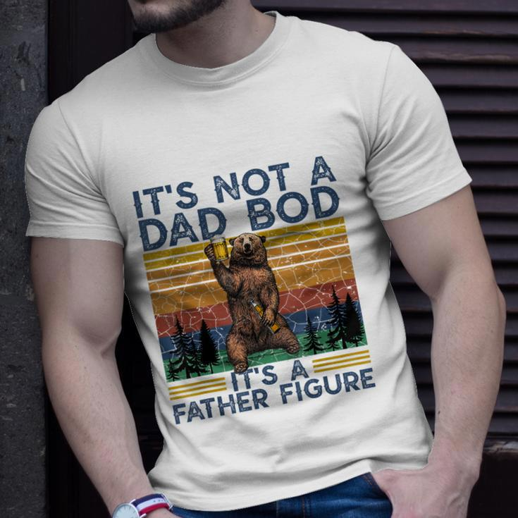 Mens Its Not A Dad Bod Its A Father Figure Funny Bear Camping Unisex T-Shirt Gifts for Him