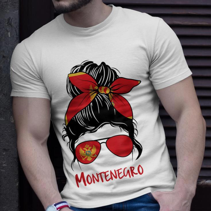 Montenegro Girl Montenegrin Girl Montenegro Woman Flag Unisex T-Shirt Gifts for Him