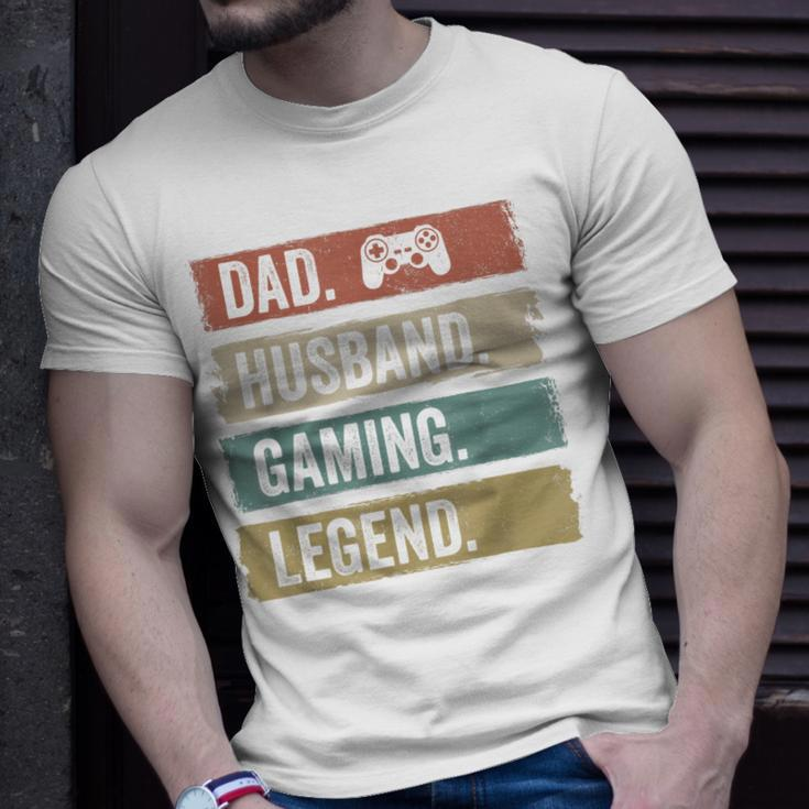 Papa Ehemann Gaming Legende Vintage Videospieler Papa Vater T-Shirt Geschenke für Ihn