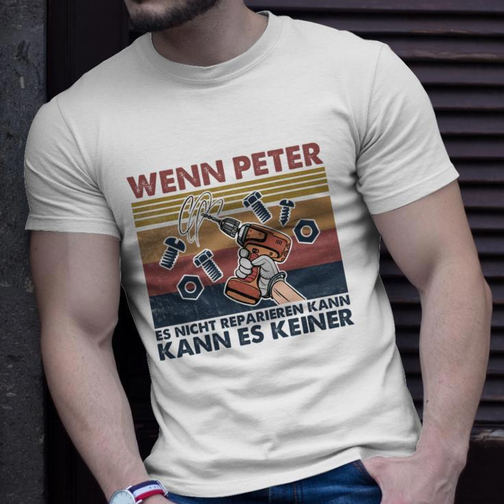 Personalisiertes Handwerker T-Shirt Wenn Peter es nicht reparieren kann Geschenke für Ihn