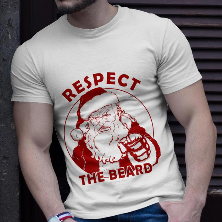 Respect The Beard Santa Claus Funny Christmas Unisex T-Shirt Gifts for Him