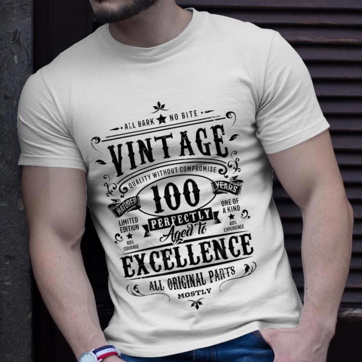 Retro 100 Geburtstag Geschenk Für Oma 100 Jahre Alt 1922 V2 T-Shirt Geschenke für Ihn