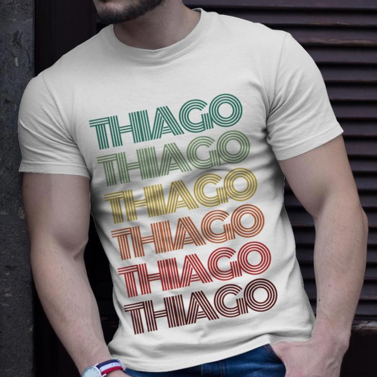 Retro First Name Thiago Personalized Spanish Boy Birthday T-Shirt Gifts for Him
